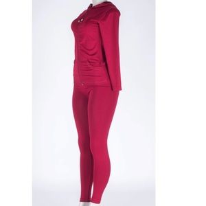 Women’s Wine Casual Comfortable Pants Set